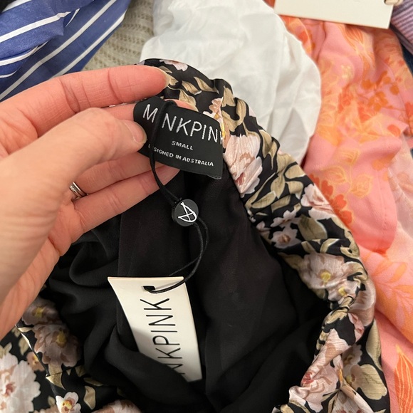 Minkpjnk satin floral ankle maxi skirt - Picture 2 of 3